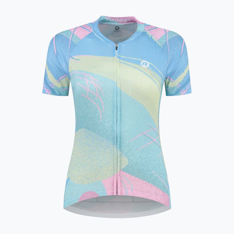 Women's cycling jersey Rogelli Vintage blue/pink 3