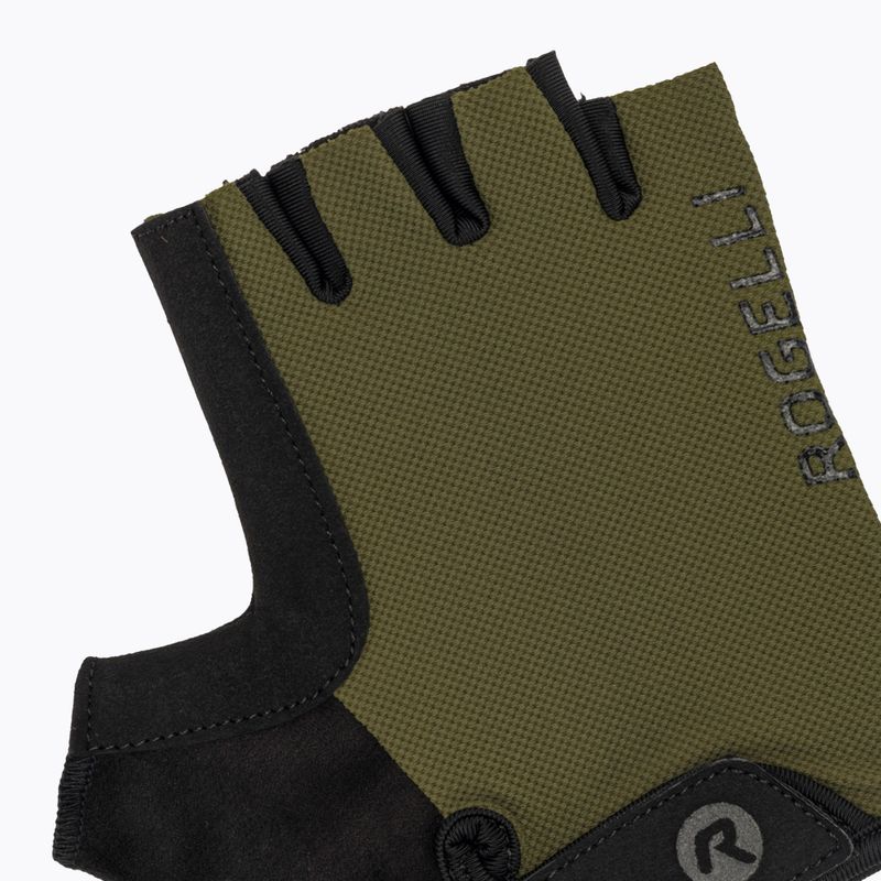 Rogelli Core army green men's cycling gloves 5