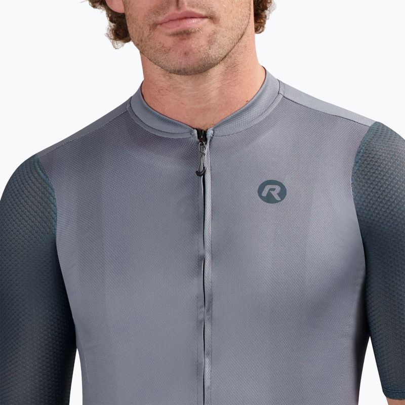 Men's cycling jersey Rogelli Fast grey / turguoise 3