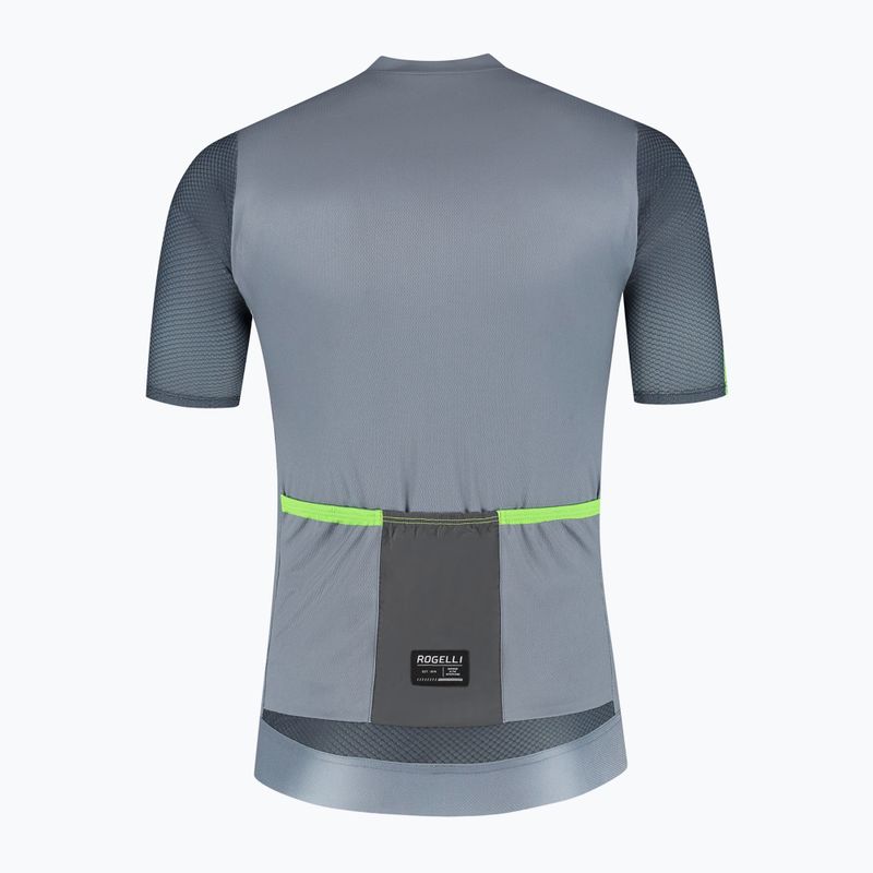 Men's cycling jersey Rogelli Fast grey / turguoise 8