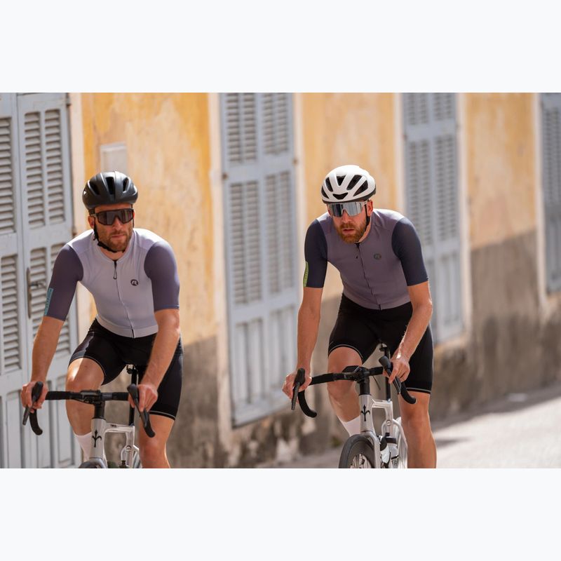 Men's cycling jersey Rogelli Fast grey / turguoise 13