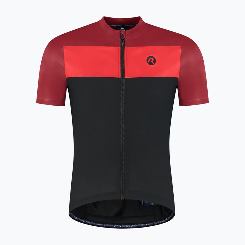 Rogelli Core Block men's cycling jersey black / bordeaux / red 6