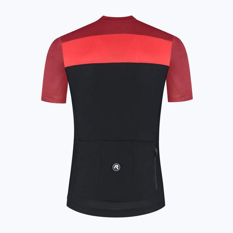 Rogelli Core Block men's cycling jersey black / bordeaux / red 7