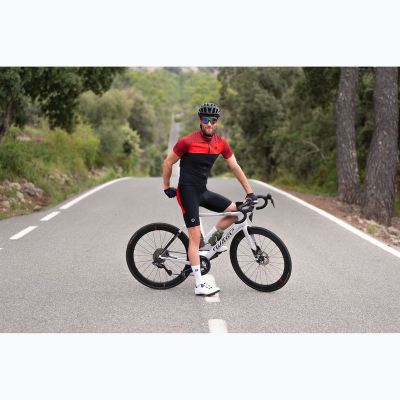 Rogelli Core Block men's cycling jersey black / bordeaux / red 10