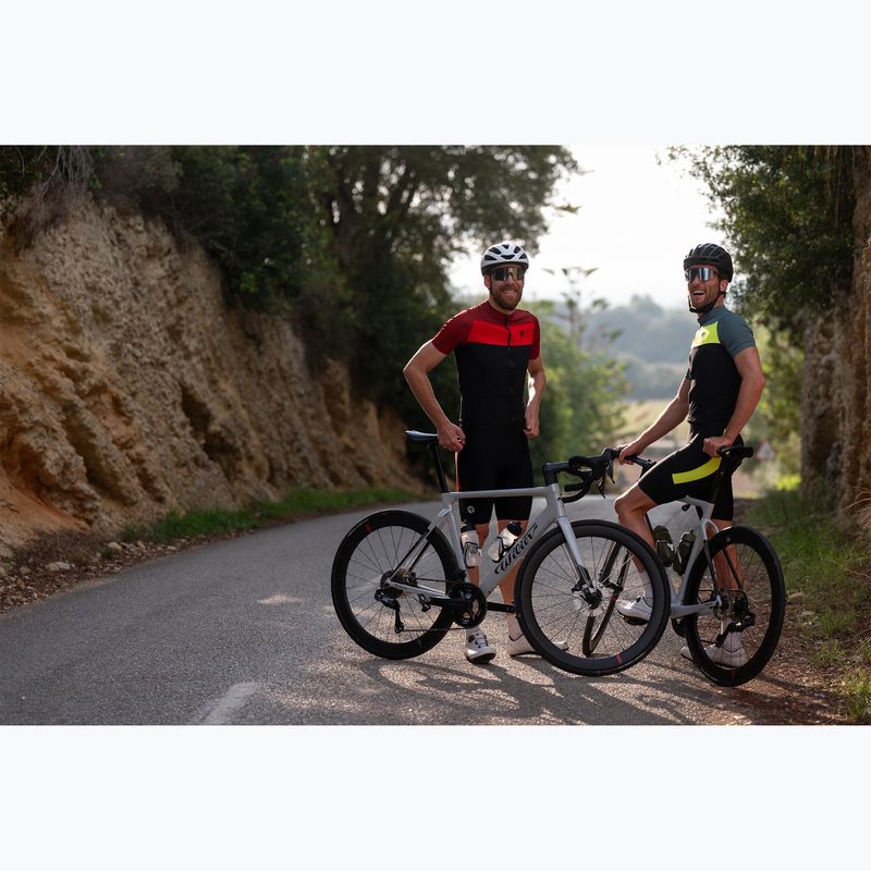 Rogelli Core Block men's cycling jersey black / bordeaux / red 12