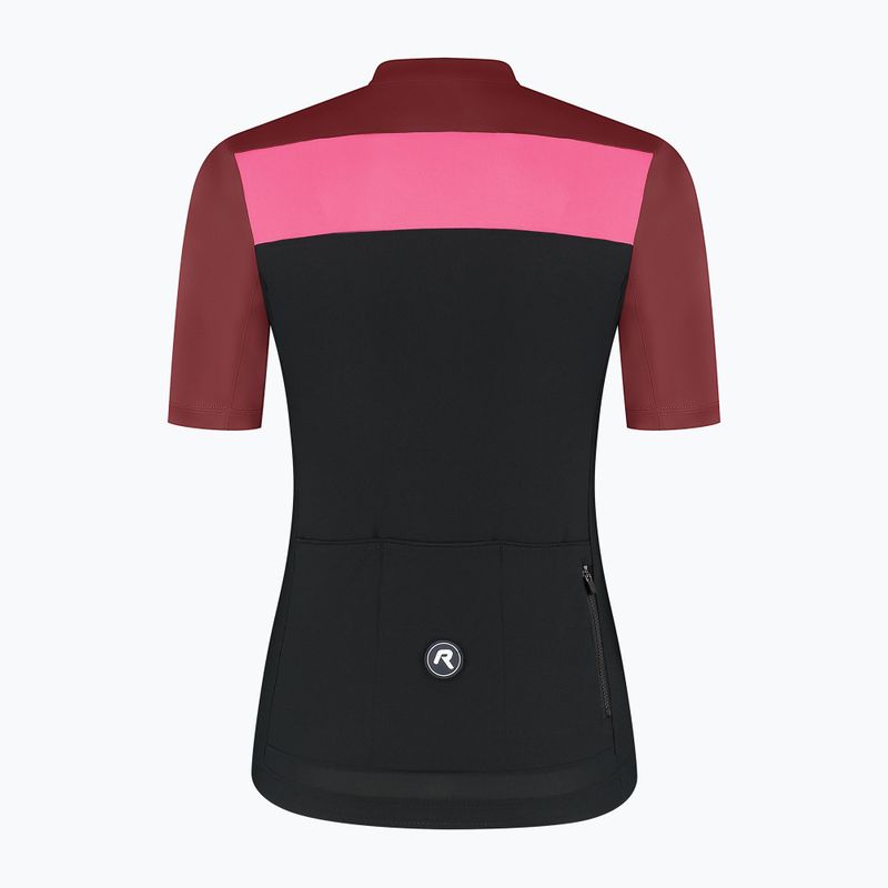 Women's cycling jersey Rogelli Core Block W black/bordeaux/pink 8