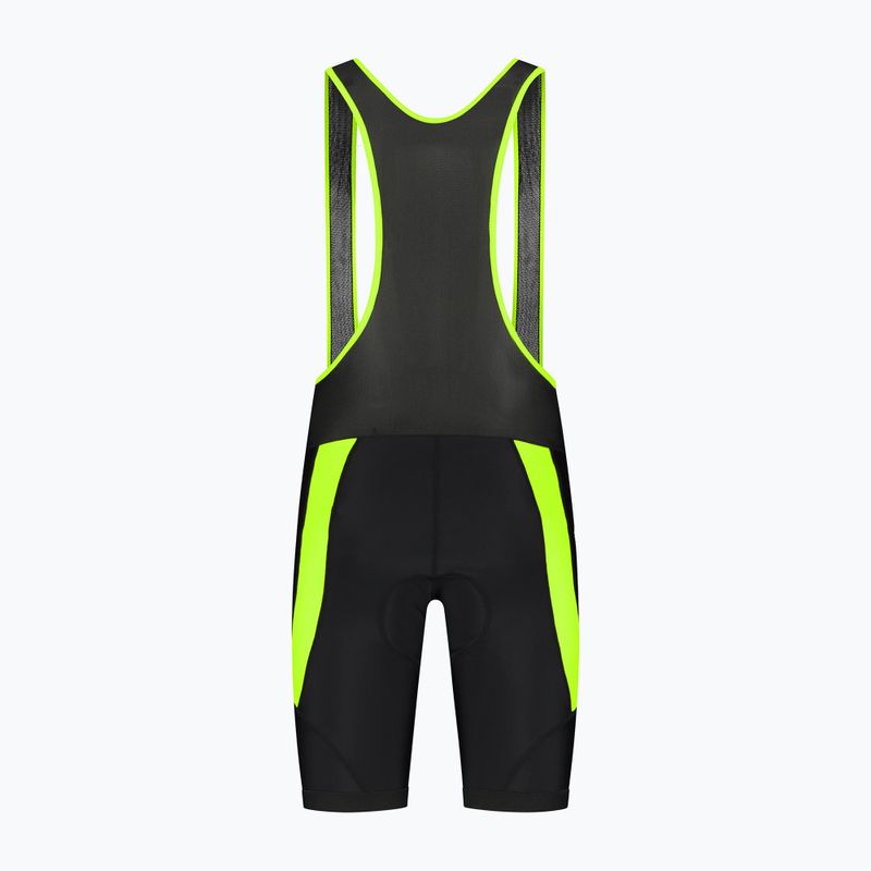 Rogelli Core Bib Short men's cycling shorts black/fluor yellow 7
