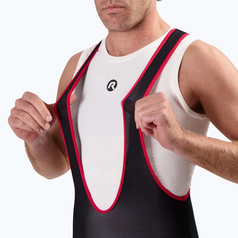 Rogelli Core Bib Short men's cycling shorts black/red 3