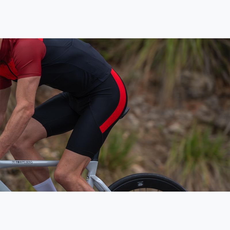 Rogelli Core Bib Short men's cycling shorts black/red 8