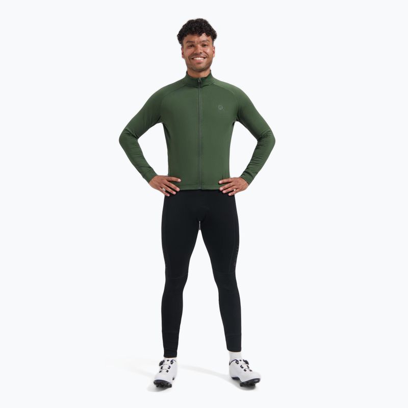 Men's cycling longsleeve Rogelli Essential II green 2