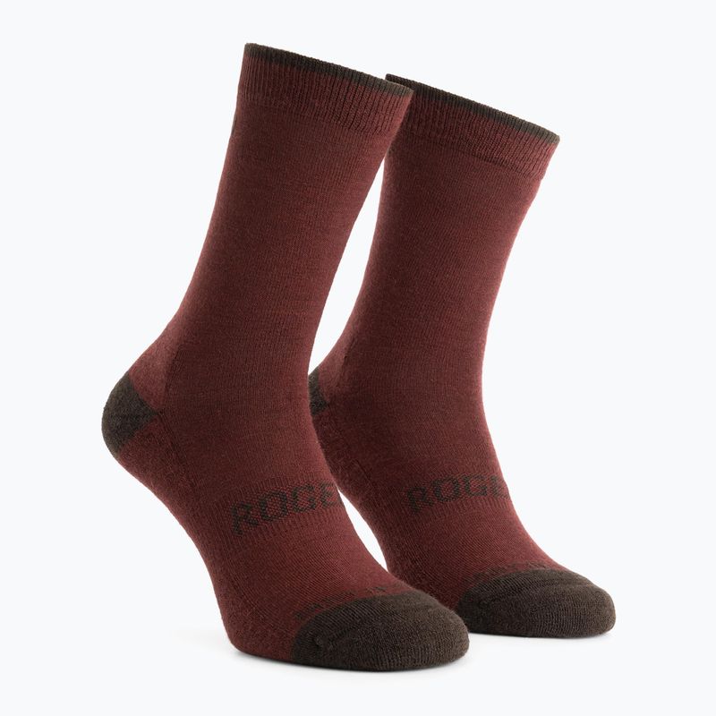 Socks Rogelli Wool Wintersocks 2 pairs bordeaux/brown 2