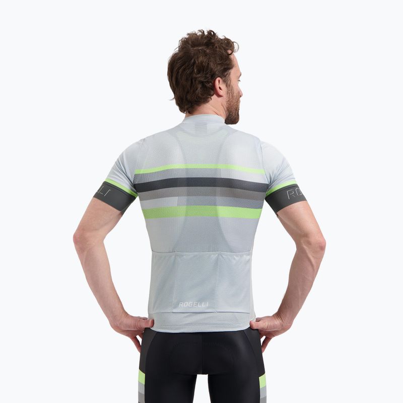 Men's cycling jersey Rogelli Hero II grey/lime 2