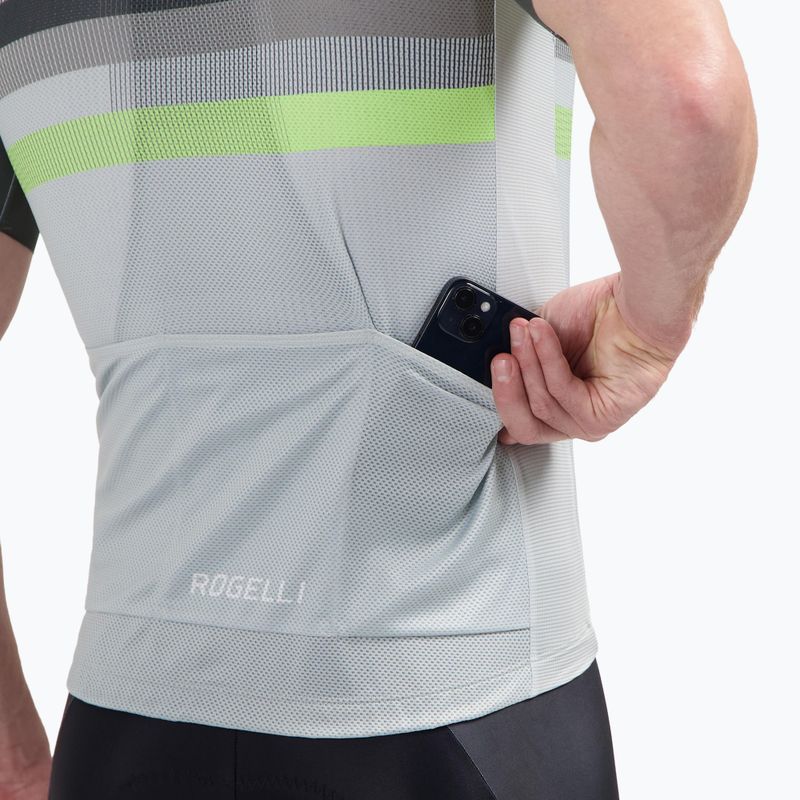 Men's cycling jersey Rogelli Hero II grey/lime 4