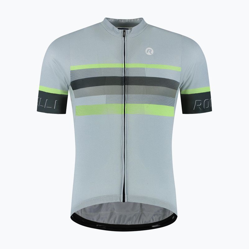 Men's cycling jersey Rogelli Hero II grey/lime 5