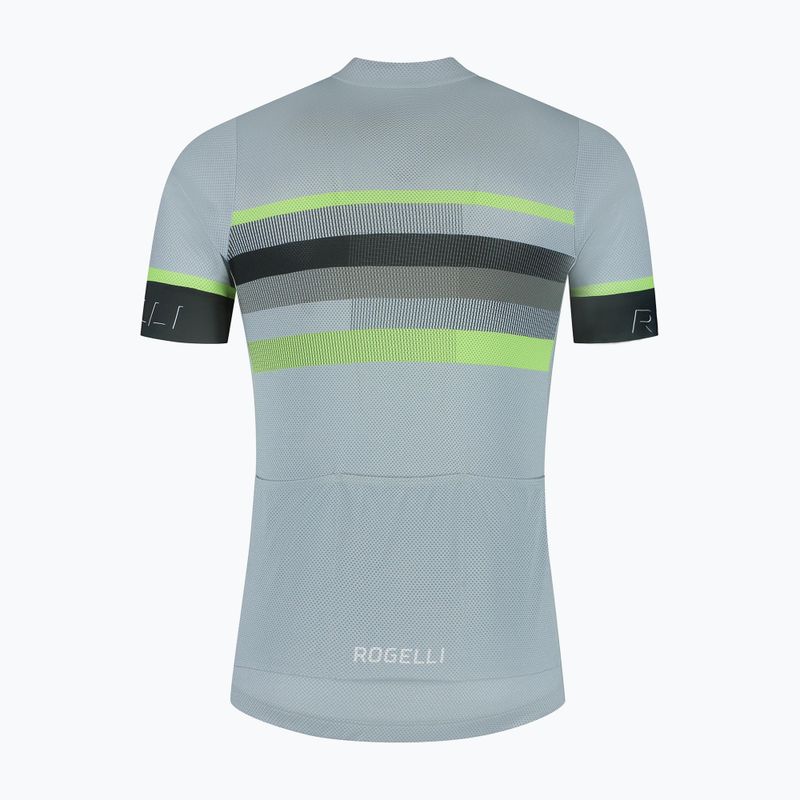Men's cycling jersey Rogelli Hero II grey/lime 6