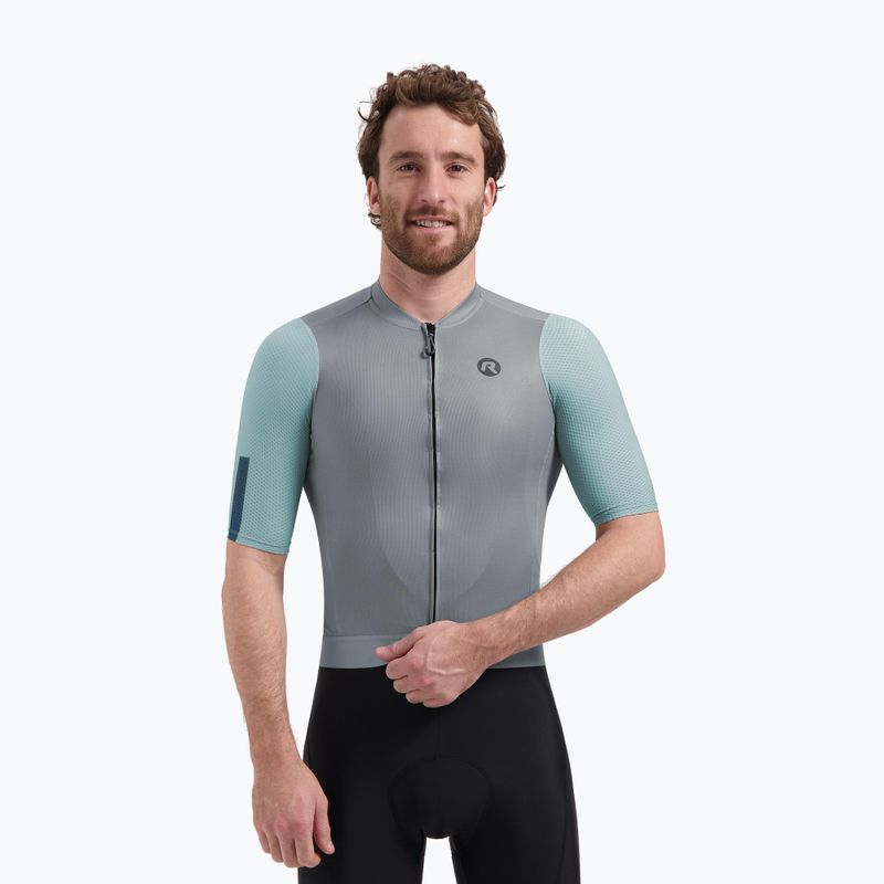 Men's cycling jersey Rogelli Fast grey/dusty teal/teal