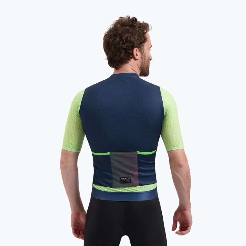 Men's cycling jersey Rogelli Fast blue/lime 2