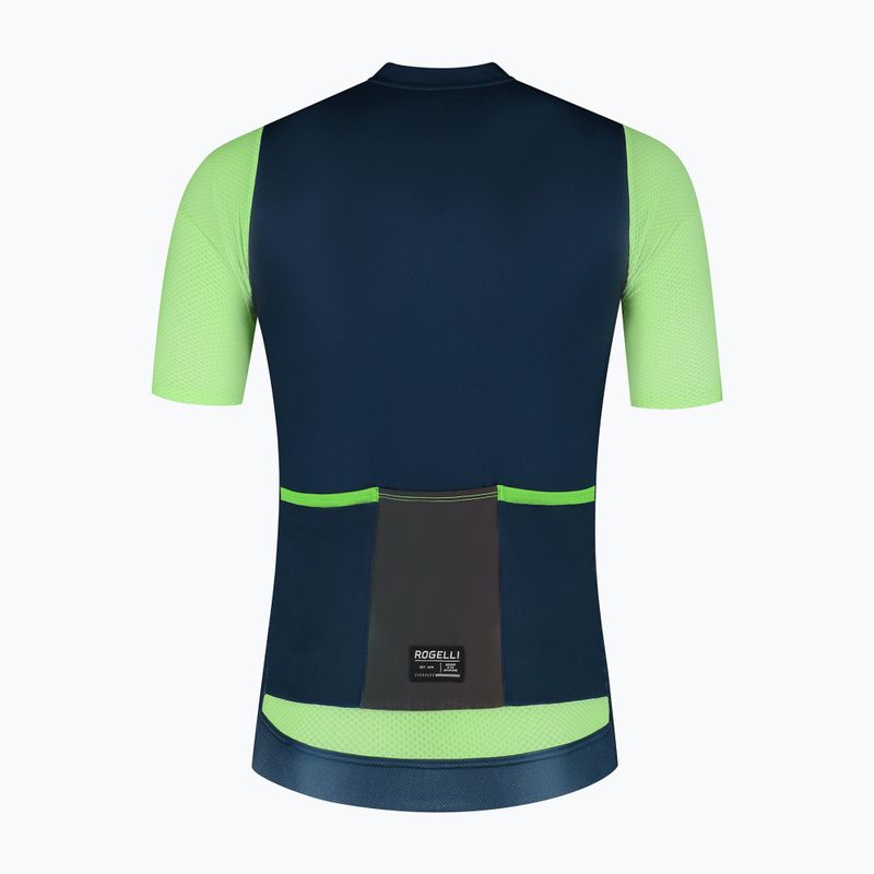 Men's cycling jersey Rogelli Fast blue/lime 6