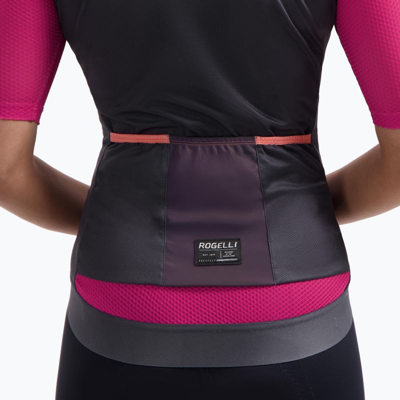 Women's cycling jersey Rogelli Fast ebony/pink/coral 4