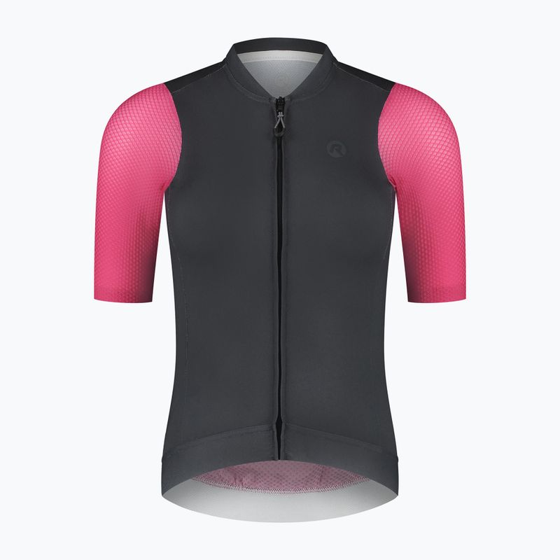 Women's cycling jersey Rogelli Fast ebony/pink/coral 6
