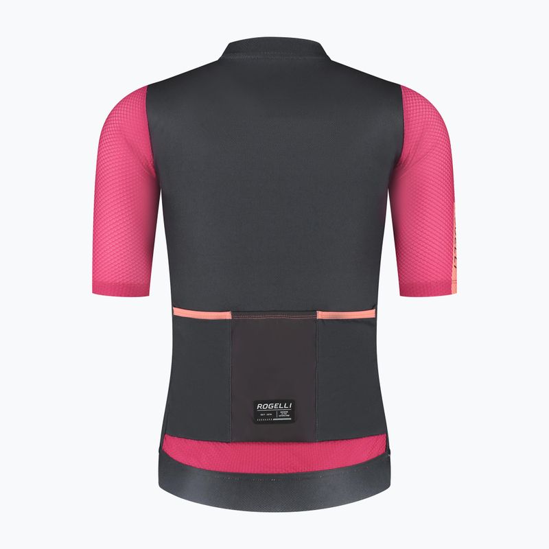 Women's cycling jersey Rogelli Fast ebony/pink/coral 7