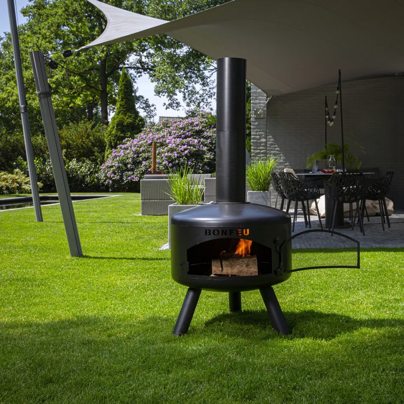 Outdoor fireplace BonFeu BonGiro black 7