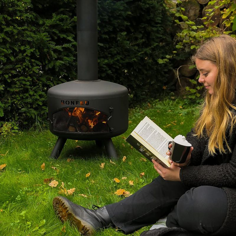 Outdoor fireplace BonFeu BonGiro black 10