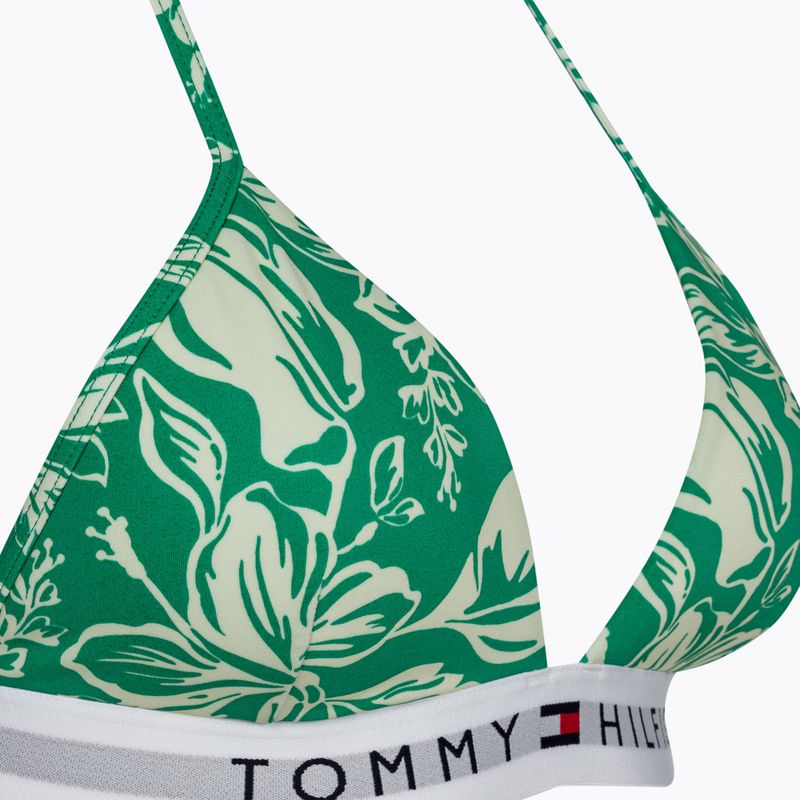 Tommy Hilfiger Triangle Fixed Foam Print swimsuit top vinted tropical olympic green 3