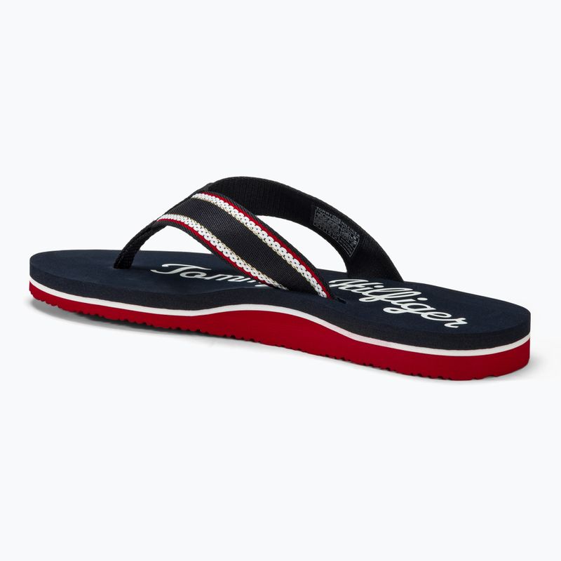 Tommy Hilfiger Im Graphic Beach Sandal women's flip flops space blue 3