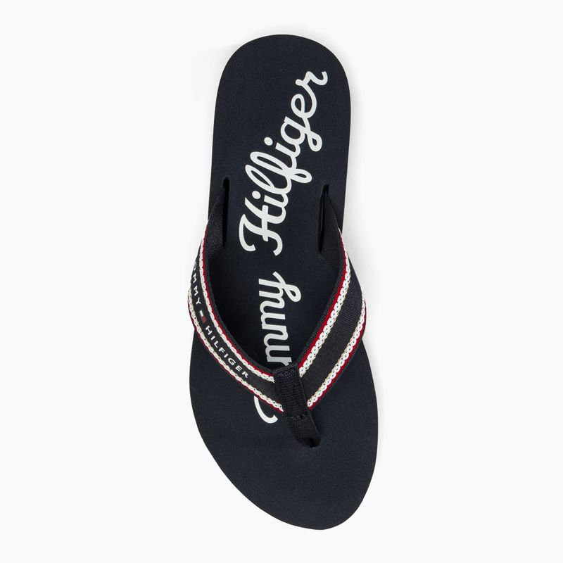 Tommy Hilfiger Im Graphic Beach Sandal women's flip flops space blue 5