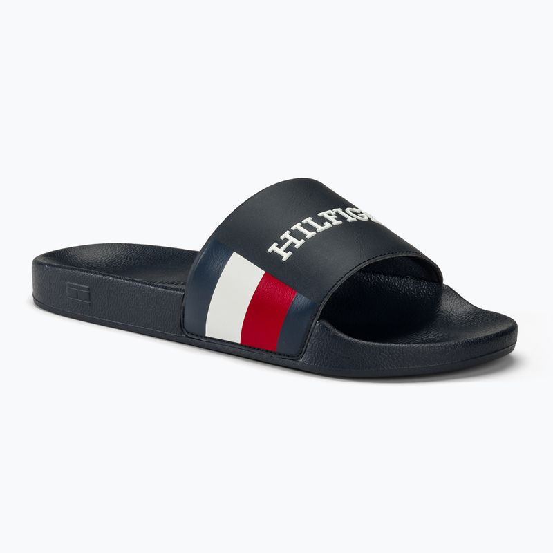 Tommy Hilfiger men's RWB Pool Slide desert sky slides