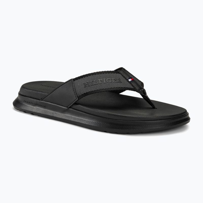 Men's Tommy Hilfiger Comfort Toe Post Beach Sandal black