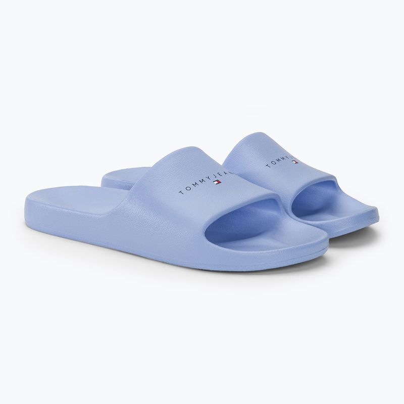 Tommy Jeans Women's Printed Pu Pool Slide moderate blue 4