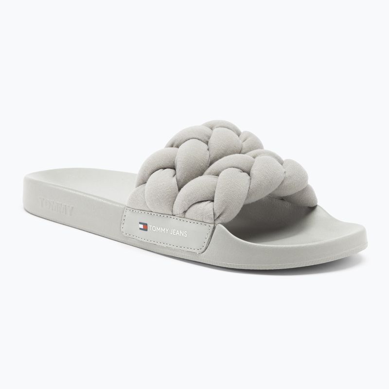 Tommy Jeans women's slides Braided stratus grey