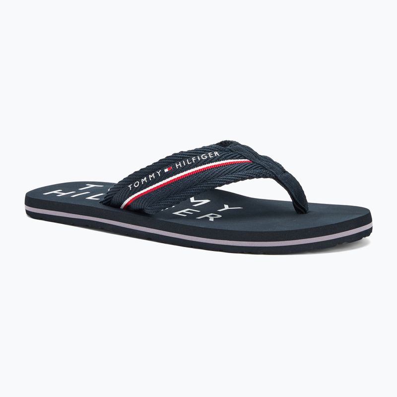 Men's Tommy Hilfiger Web Beach Sandal desert sky flip flops