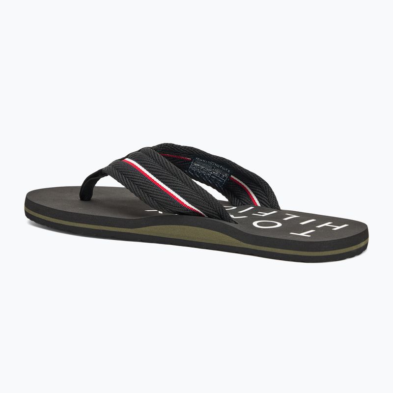 Men's Tommy Hilfiger Web Beach Sandal black flip flops 3