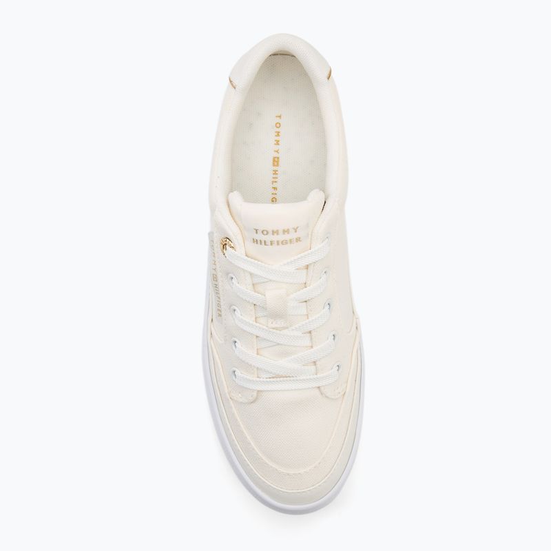 Tommy Hilfiger Essential Vulc Textile YBL women's trainers ecru 5