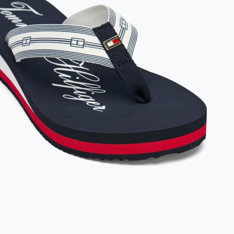 Tommy Hilfiger Im Th Signature Beach Sandal women's flip flops rwb 7