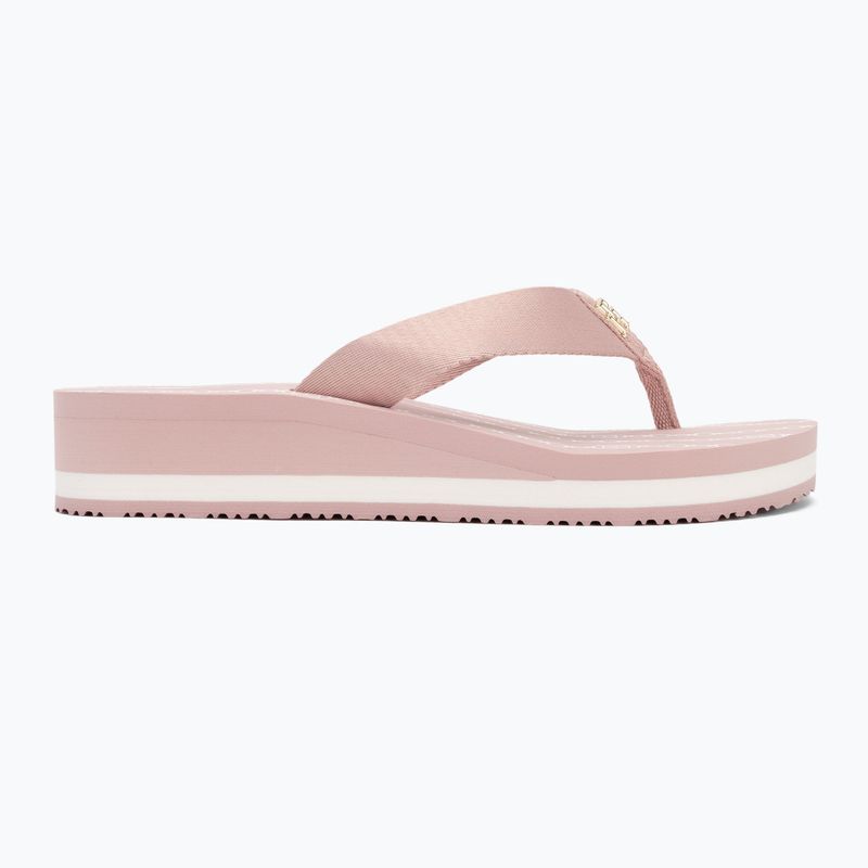 Women's Tommy Hilfiger Im Th Chainprint Midwedge Sandal foggy pink 2