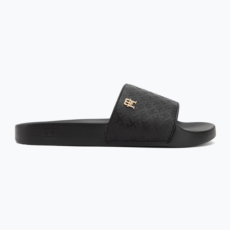 Tommy Hilfiger women's Monogram Poolside slides black 2