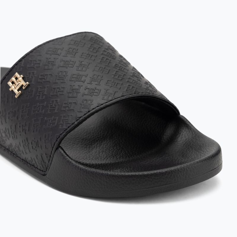 Tommy Hilfiger women's Monogram Poolside slides black 7
