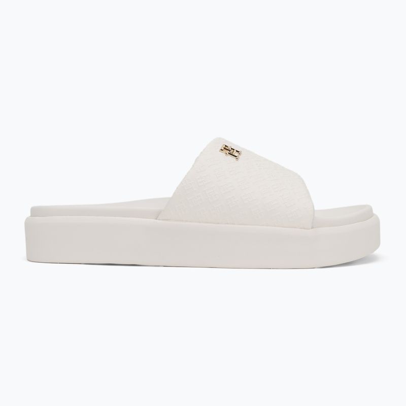 Tommy Hilfiger women's slides Platform Monogram Poolslide ancient white 2