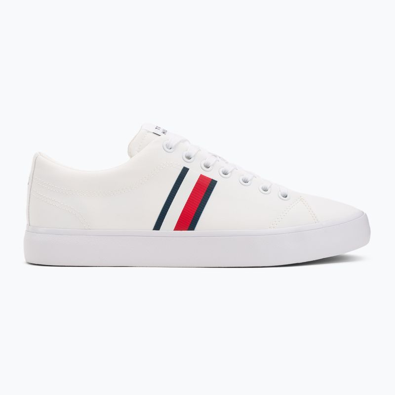 Tommy Hilfiger men's trainers Th Hi Vulc Low Core Stripes Mesh YBS white 2