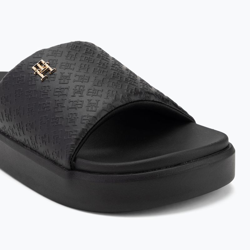 Tommy Hilfiger women's slides Platform Monogram Poolslide black 7