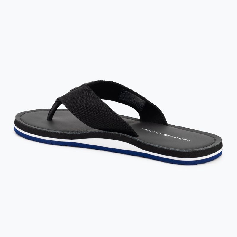 Men's Tommy Hilfiger Leather Beach Sandal black flip flops 3