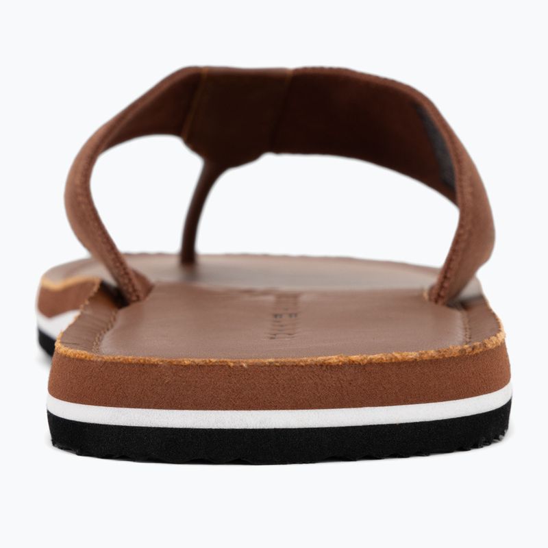 Men's Tommy Hilfiger Leather Beach Sandal winter cognac flip flops 6