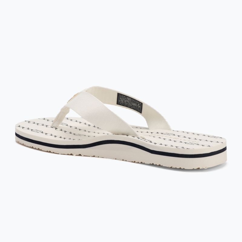 Tommy Hilfiger women's flip flops Chain Print Beach Sandal ivory 3