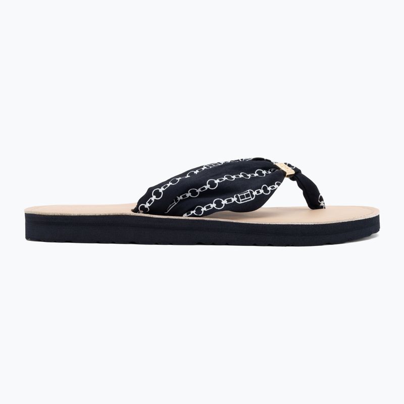 Tommy Hilfiger women's flip flops Chain Print Elevated Sandal space blue 2