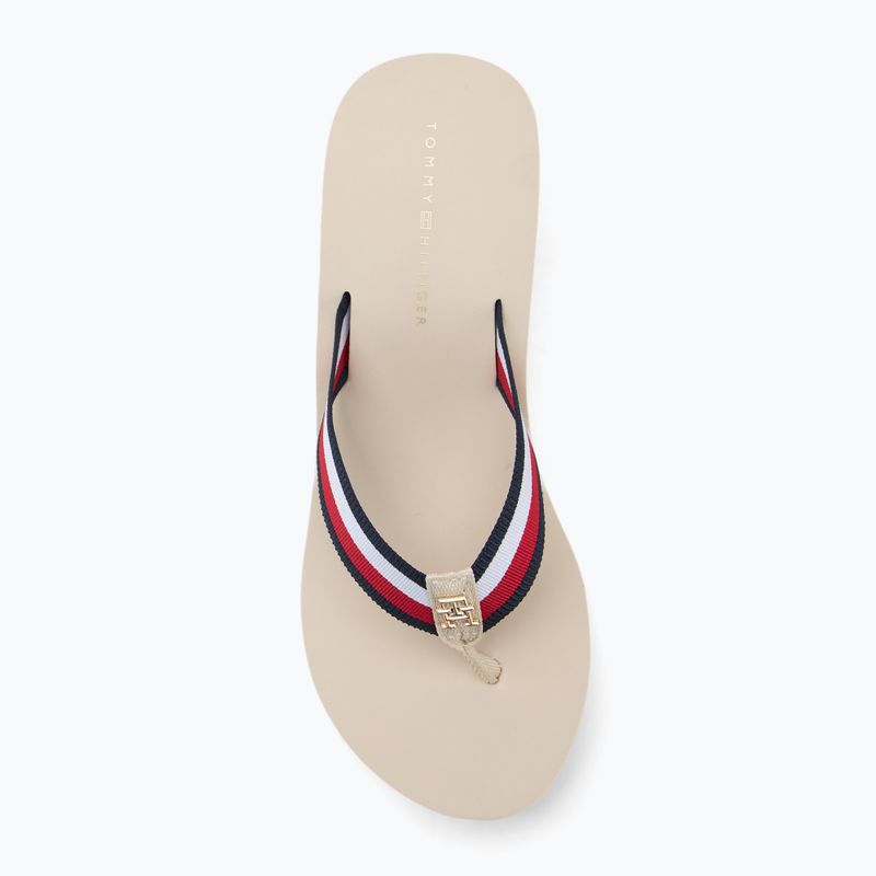 Tommy Hilfiger Women's Corporate Wedge Beach Sandal muslin flip flops 5