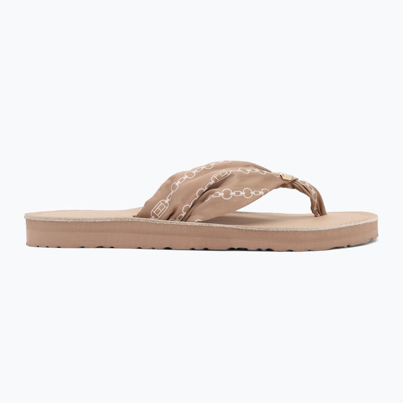 Tommy Hilfiger women's flip flops Chain Print Elevated Sandal claystone 2